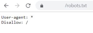 robots disallow