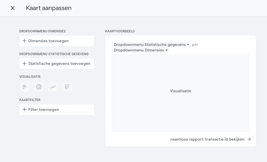 Overzichtskaart maken van gedetailleerd rapport