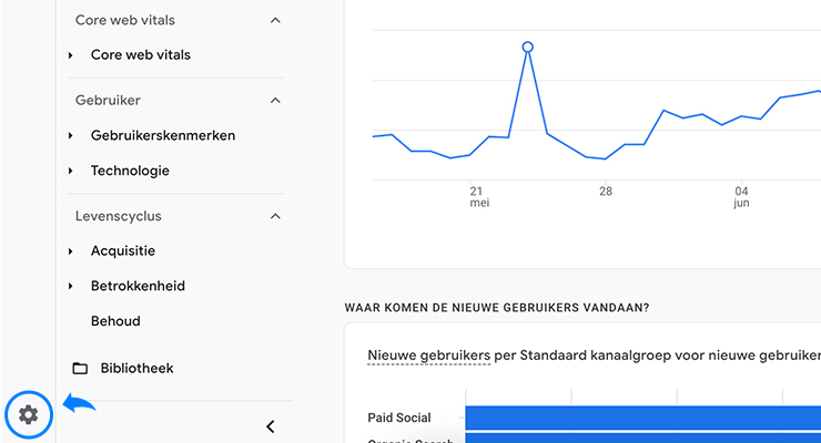 Beheer openen Google Analytics 4