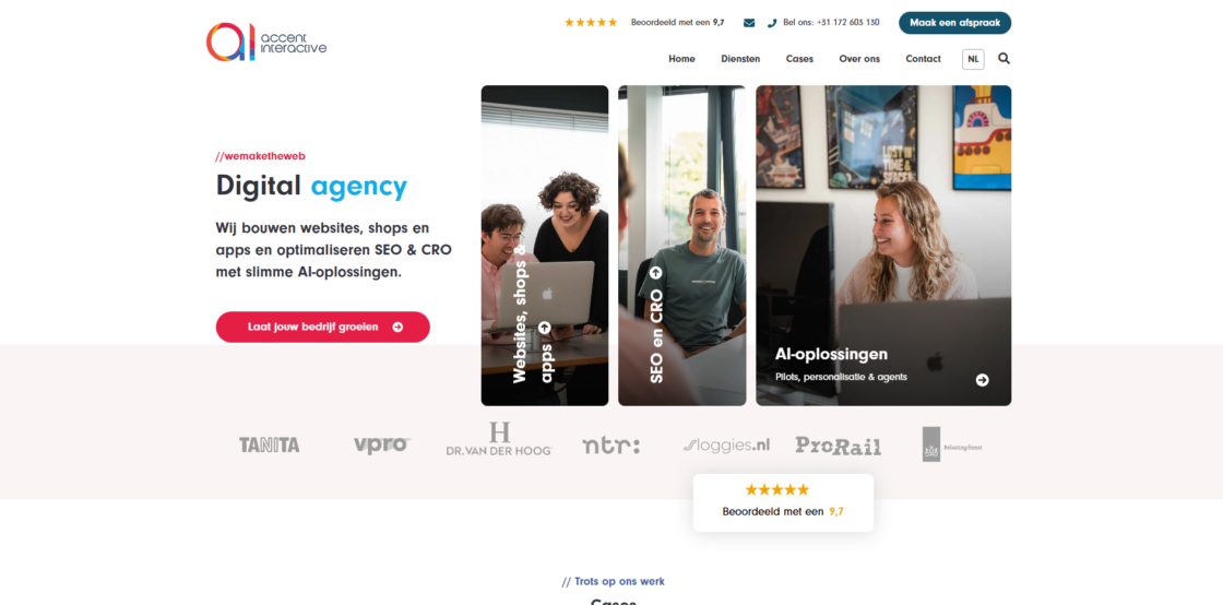 accent interactive homepage
